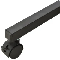 HOMCOM Mesa Auxiliar con Ruedas 80x40 cm Mesa para Sofá en Forma de C con Altura Ajustable 3 Niveles de 72-82 cm Marco de Metal para Salón Cocina Negro(m-9)