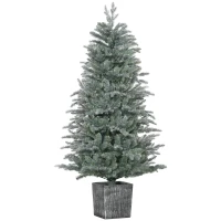 HOMCOM 5ft Tall Artificial Christmas Tree with Realistic Branches, Pot Stand and 1140 Tips, Xmas Decoration, Green(m-1)