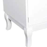 HOMCOM Mobile Porta Tv Bianco Opaco Classico con Ante in Legno per TV 50'' 120×45×50.5cm(m-9)