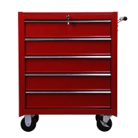 Homcom Caisse à Outils avec Chariot en Acier Rouge 68 x 39 x 71 cm(m-6)