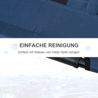 PawHut Hundeliege, Outdoor Hundesofa, Haustierbett, Schlafplatz, Katzenbett, Hundebett, 92 x 76 x 18 cm, Schwarz+Blau(m-5)