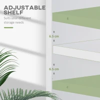 HOMCOM 2 Tier Bookshelf, Low Bookcase with Adjustable Shelf, 2 Compartments for Home Office, Living Room, Study, White(m-4)