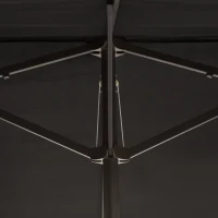 Outsunny Doppelsonnenschirm 455 x 270 cm Gartenschirm mit Handkurbel oval stabil Metallstange Marktschirm Doppelsonnenschirm Terrassenschirm Sonnenschutz für Strand Balkon Terrasse Garten Schwarz(m-7)