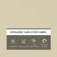 Outsunny 4-Piece Seat Cushions Pillow Replacement, Patio Chair Cushions Set with Ties for Indoor Outdoor, Beige(m-4)