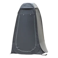 Outsunny Tienda de Ducha Portátil con Bolsa de Transporte para Baño Inodoro 120x120x190 cm Negro(m-5)
