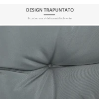 Outsunny Cuscineria per Pallet Set 3 Cuscini per Seduta e Schienale di Divani Panca con Bancali, Poliestere Grigio Scuro(m-6)