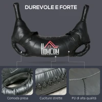 HOMCOM Sacca Bulgara da 20kg per Allenamento Fitness in Casa, Ufficio e Palestra, 72x50x18 cm, Nero(m-4)