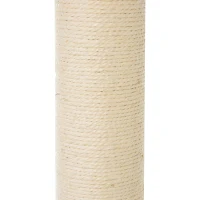 PawHut Árbol Rascador para Gatos de Suelo a Techo Torre para Gatos con Altura Ajustable y Plataformas 43x27x228-260 cm Marrón(m-8)