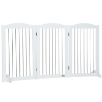 PawHut Hunde-Absperrgitter, klappbar, anpassbare Form, für Hunde bis 20 kg, 154 x 80 x 30 cm, Weiß