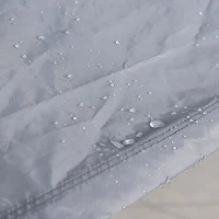 Pawhut Recinto Gabbia per Galline da Esterno in Metallo Galvanizzato, Pollaio per Galline Ovaiole da Esterno, Porta con Blocco e Sezione con Tessuto Oxford, 280x380x195 cm, Argento(m-9)