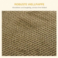 PawHut Kratzbrett für Katzen Wellpappe Kratzmöbel Kratzsofa mit Matte Kratzspielzeug Katzen Lounge Kratzpad Katzenspielzeug Weiß+Braun 60 x 29 x 26,5 cm(m-5)