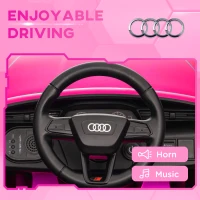 AIYAPLAY Audi Q8 e-tron Sportback Licensed 12V Ride on Car w/ Remote, 4 Spring Suspension Wheels, Headlights, Music, Horn - Pink(m-6)