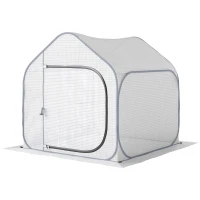 Outsunny 150 x 148cm Pop-Up Greenhouse - White(m-11)
