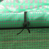 Outsunny Greenhouse Cover Replacement Walk-in PE Hot House Cover with Roll-up Door and Windows, 140 x 73 x 190cm, Green(m-9)