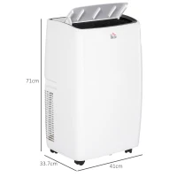 HOMCOM 14,000 BTU Mobile Air Conditioner, with LED Screen - White(m-3)