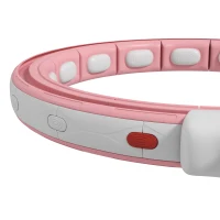 SPORTNOW Smart Weighted Hula Hoop, Massage Hula Ring w/ 16 Detachable Knots, 360° Auto-Rotating Ball, Digital Counter, Pink(m-9)