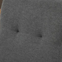 HOMCOM Set 2 Sedie da Pranzo Imbottite con Schienale Alto e Gambe in Legno, 50x62x96 cm, Grigio Scuro(m-7)