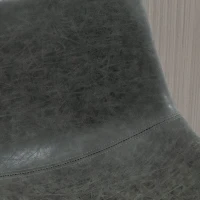 HOMCOM Lot de 2 tabourets de bar design vintage avec repose-pieds métal et revêtement synthétique hauteur 99 cm gris foncé(m-7)