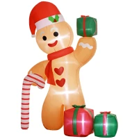 Outsunny 8ft Inflatable Gingerbread Christmas Decoration(m-11)