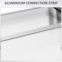 Outsunny Daszek Ochronny, UV-Odporny, Wodoodporny, 89x122x24cm, Biały(m-7)