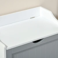 kleankin Bathroom Laundry Cabinet, Multi-Purpose Storage Unit with Raised back and Shaker Style Door(m-8)