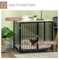 PawHut Dog Cage Side Table, with Cushion, for Small and Medium Dogs(m-5)