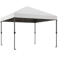 Outsunny 3 x 3m Pop-Up Gazebo, with Accessories - White(m-1)
