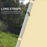 Outsunny Set of Two 3 x 3(m) Replacement Zipped Gazebo Walls - Beige(m-6)