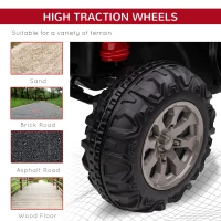 HOMCOM 12V 2 Seater Kids Electric Ride-On Car with Electric Bucket, Remote Control - Red(m-5)