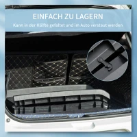 PawHut Hunderampe, Haustierrampe für Autos, klappbar, Kunststoff, schwarz, 155 x 39 x 14cm(m-5)