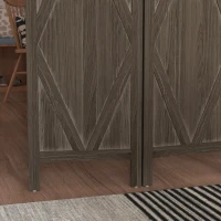 HOMCOM Paravent séparateur de pièce pliable 4 panneaux en bois paulownia 160 x 170 cm marron(m-9)