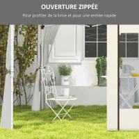 Outsunny Lot de 2 panneaux latéraux pour gazebo avec portes et fenêtres zippées, pour gazebo pop-up de 3x3m ou 3x6m(m-5)
