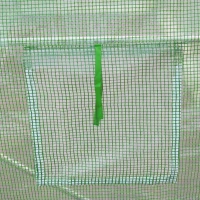 Outsunny Serre de Jardin Tunnel serre d'hivernage Surface Sol 4,5 m² dim. 3L x 1,5l x 2H m châssis Tubulaire renforcé Porte zippée 2 fenêtres enroulables Vert(m-8)