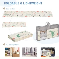 HOMCOM Foldable Baby Foam Play Mat Reversible Floor Play Crawling Mat Toddler Playmat Educational Waterproof 200 x 150cm x 1cm(m-5)