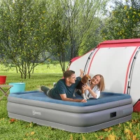 Outsunny King-Size Inflatable Mattress, with Built-In Electric Pump and Bag(m-2)