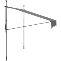Outsunny Store banne manuel rétractable inclinaison réglable installation rapide  sans trous à percer 2 x 1,5 x 3,1 m(m-10)