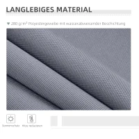 Outsunny Gelenkarmmarkise Verstellbare Klemmmarkise Terrassenmarkise 3,95 x 3m Sonnenschutz mit Kurbel, Balkonmarkise, Grau(m-4)