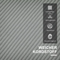 HOMCOM Zweisitzer-Sofa mit Stauraum und soliden Holzbeinen, für Wohnzimmer, Schlafzimmer, 117 x 63 x 79 cm, Hellgrau(m-5)