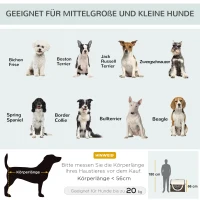 PawHut Hundebox faltbare Hundetransportbox Haustierrucksack mit Kissen Reisetasche Transportbox für Tier wasserdicht Oxfordstoff Kaffee 81 x 56 x 66 cm(m-7)