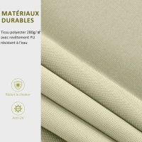 Outsunny Store banne Manuel rétractable alu. Angle Réglable Polyester imperméabilisé Haute densité 3,5L x 2,5l m Beige(m-5)