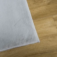 HOMCOM Teppich, Kurzflor, Vliesunterlage, 230 cm x160 cm x 0,10 cm, Grau(m-9)