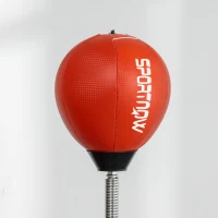 SPORTNOW Boxing Bag, Freestanding Punching Bag, with Reflex Bar, Speed Balls, Red(m-8)