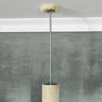 PawHut 255cm Cat Tree Tower for Indoor Cats, with Scratching Post, Cat House, Platform - Beige(m-8)