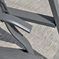 Outsunny 2 Seater Garden Swing Seat Swing Chair, Outdoor Canopy Swing Bench with Adjustable Shade, Metal Frame and Texteline Seat, Dark Grey(m-7)