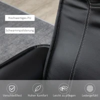 HOMCOM Relaxsessel mit Fußhocker, TV-Sessel, Liegesessel, verstellbare Rückenlehne, 360° drehbar, Schwarz + Braun(m-6)