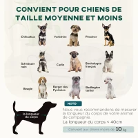 PawHut Canapé pour chien dossier capitonné au toucher velours néerlandais housse de coussin lavable 74 x 41 x 32,5 cm gris(m-4)