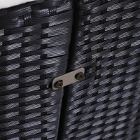 Outsunny Sonneninsel mit Baldachin; Gartenmöbelset mit Sonnendach, inkl. Kissen, Creme + Schwarz(m-8)