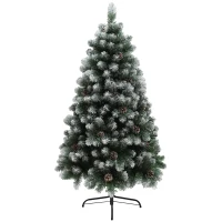 HOMCOM 5ft Snow-Dipped Artificial Pine Christmas Tree(m-11)