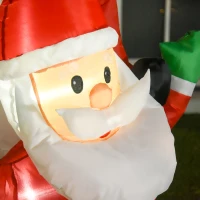 HOMCOM Albero di Natale Gonfiabile Gigante 243cm con Luci a Led e Babbo Natale, Decorazione Natalizia da Esterno Impermeabile(m-8)