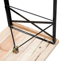 Outsunny Set Birreria 1 Tavolo (120x50cm) 2 Panche (120x25cm) in Legno di Abete(m-7)